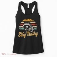 Stay Trashy Funny Opossum Raccoon Internet Memes Funny Meme Women's Tank Top thumb 0