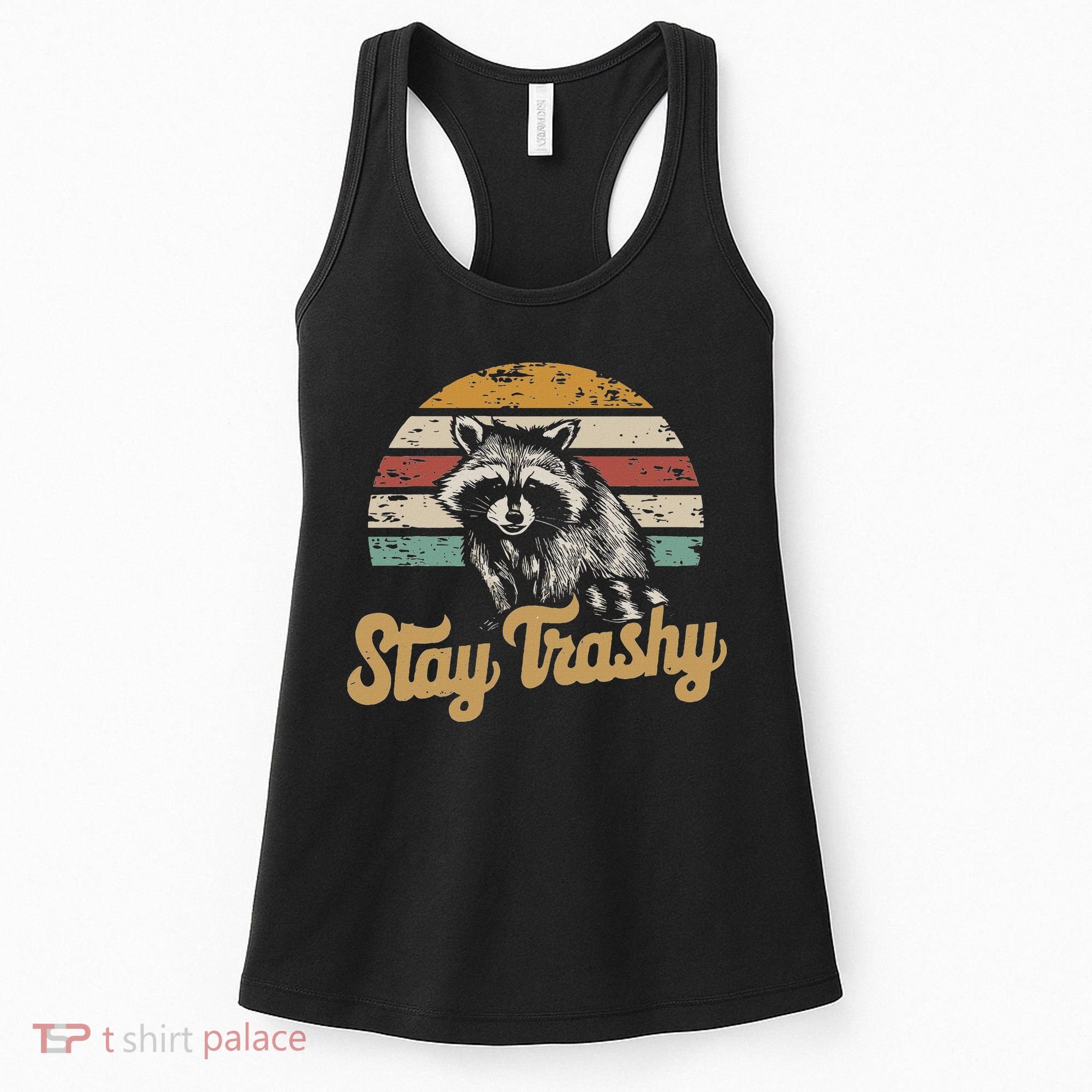 Stay Trashy Funny Opossum Raccoon Internet Memes Funny Meme Women's Tank Top
