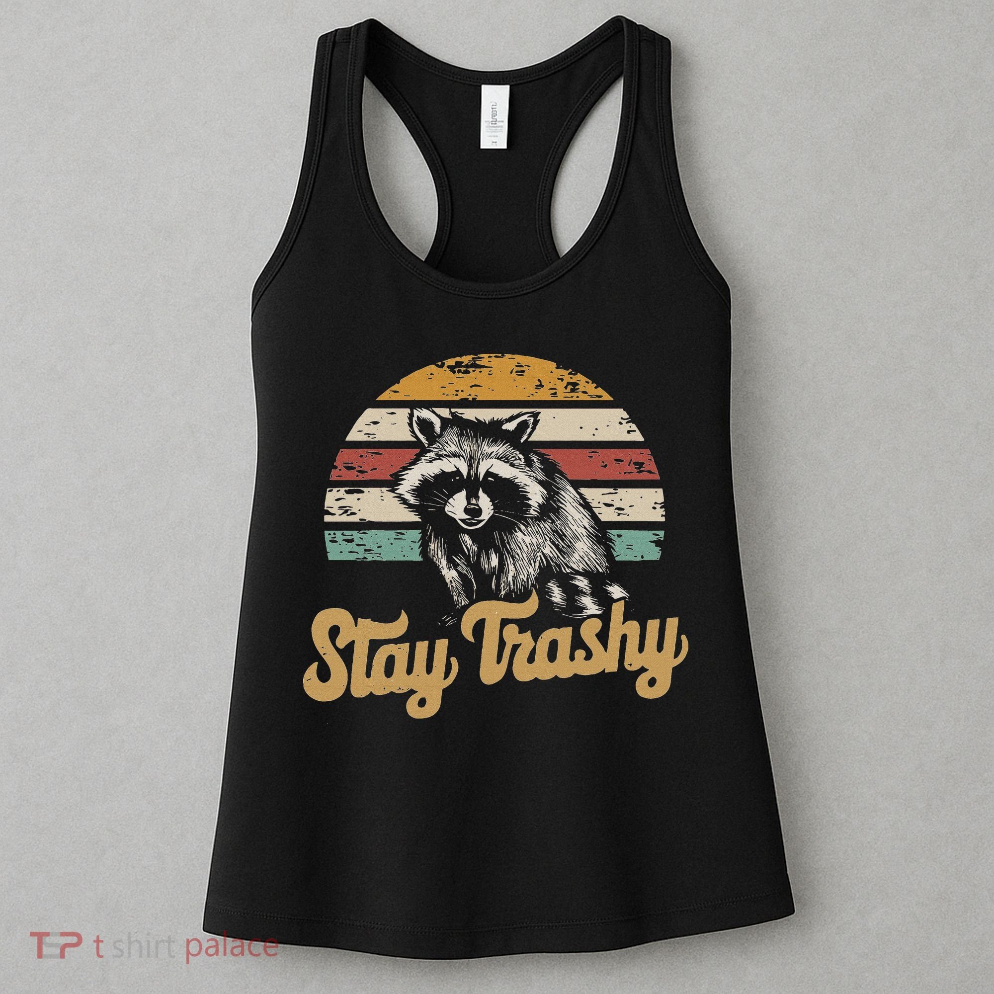 Stay Trashy Funny Opossum Raccoon Internet Memes Funny Meme Women's Tank Top