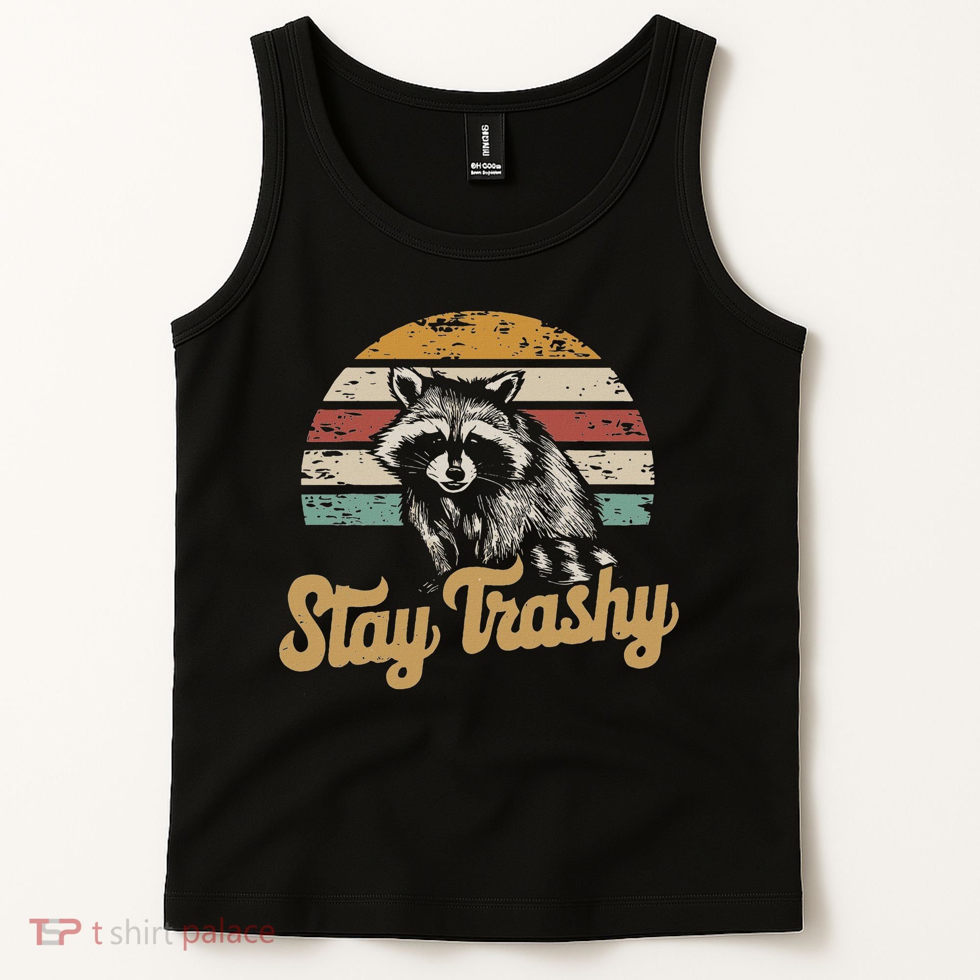 Stay Trashy Funny Opossum Raccoon Internet Memes Funny Meme Tank Top
