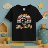 Stay Trashy Funny Opossum Raccoon Internet Memes Funny Meme Toddler T-Shirt thumb 3