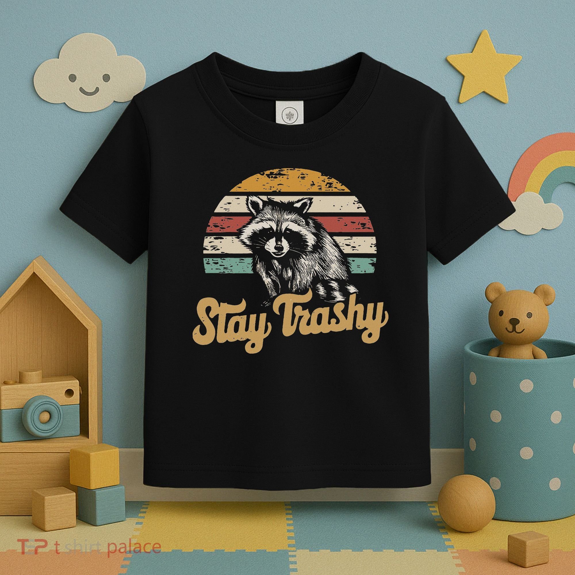 Stay Trashy Funny Opossum Raccoon Internet Memes Funny Meme Toddler T-Shirt