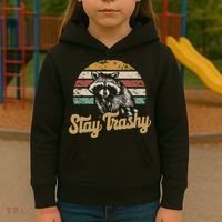 Stay Trashy Funny Opossum Raccoon Internet Memes Funny Meme Kids Hoodie thumb 3