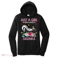 Skunk Tees For Women Grils Gift Just A Girl Who Loves Skunks Women's Hoodie thumb 0