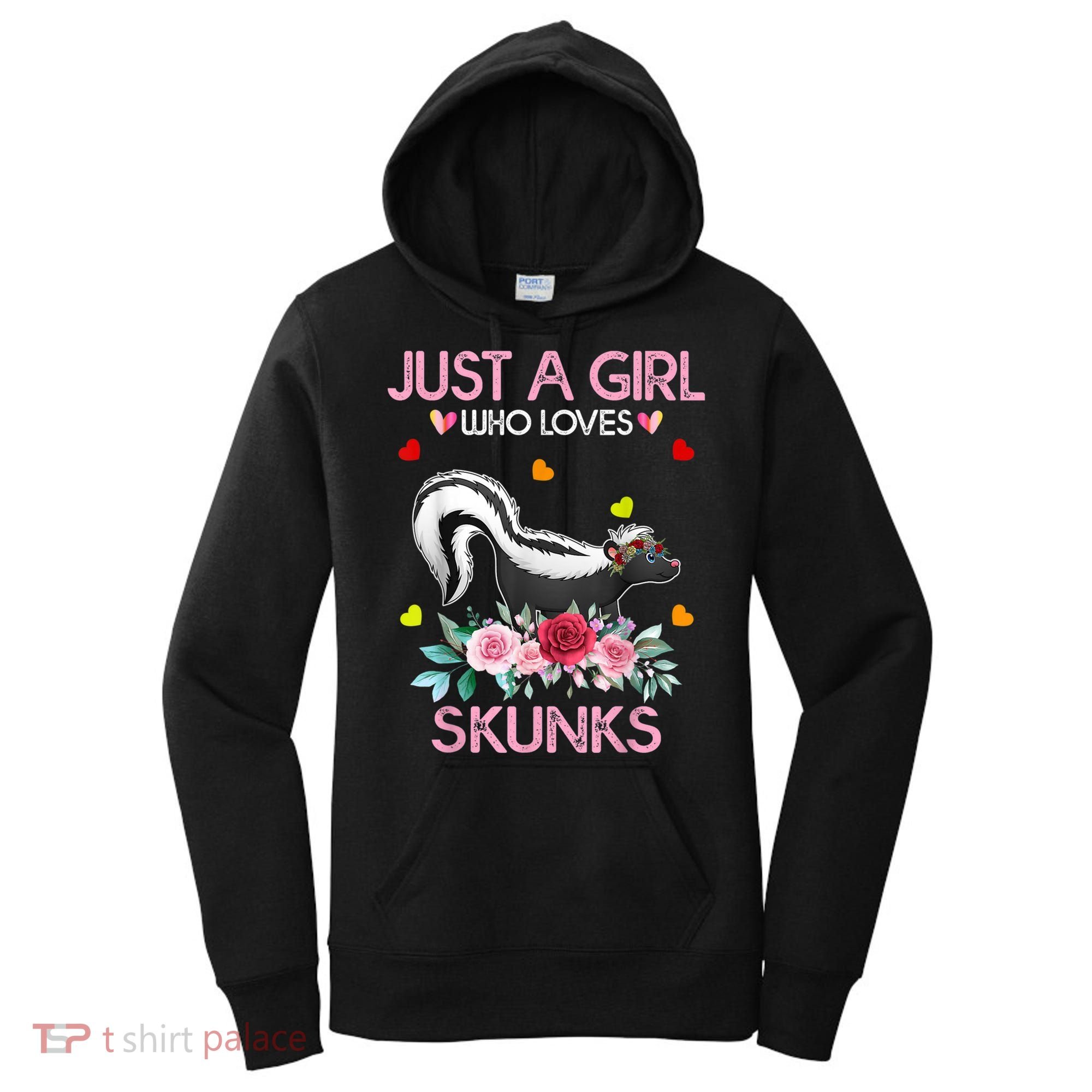 Skunk Tees For Women Grils Gift Just A Girl Who Loves Skunks Women's Hoodie