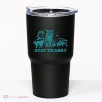 Stay Trashy Funny Raccoon Opossum Skunk Trash Panda Meme Tumbler thumb 0