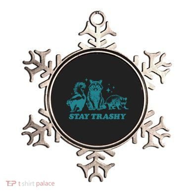 Stay Trashy Funny Raccoon Opossum Skunk Trash Panda Meme Ornament