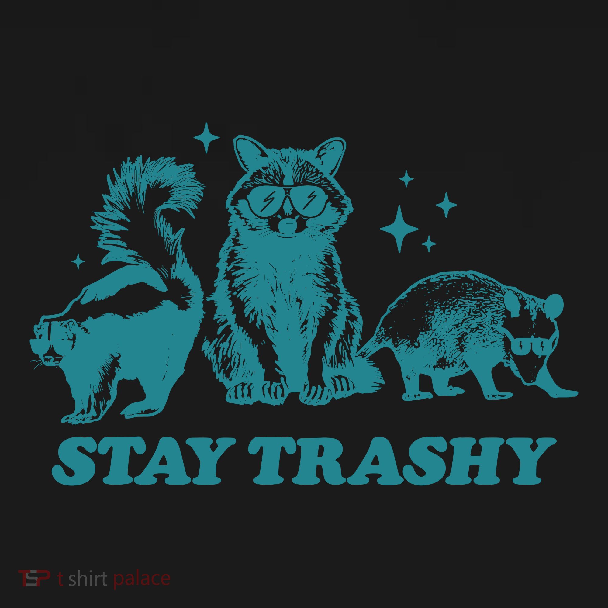 Stay Trashy Funny Raccoon Opossum Skunk Trash Panda Meme Ornament