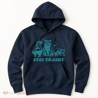 Stay Trashy Funny Raccoon Opossum Skunk Trash Panda Meme Hoodie thumb 0