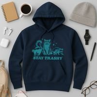 Stay Trashy Funny Raccoon Opossum Skunk Trash Panda Meme Hoodie thumb 3
