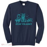 Stay Trashy Funny Raccoon Opossum Skunk Trash Panda Meme Sweatshirt thumb 0