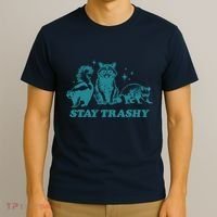 Stay Trashy Funny Raccoon Opossum Skunk Trash Panda Meme T-Shirt thumb 3