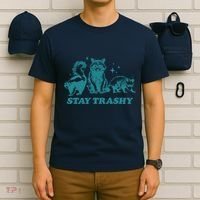 Stay Trashy Funny Raccoon Opossum Skunk Trash Panda Meme T-Shirt thumb 6