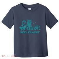 Stay Trashy Funny Raccoon Opossum Skunk Trash Panda Meme Toddler T-Shirt thumb 0