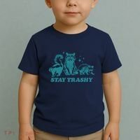 Stay Trashy Funny Raccoon Opossum Skunk Trash Panda Meme Toddler T-Shirt thumb 2