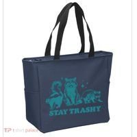 Stay Trashy Funny Raccoon Opossum Skunk Trash Panda Meme Tote Bag thumb 2
