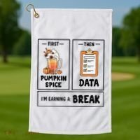 Sped Teacher First Then Behavior Therapist School Psych Golf Towel thumb 1