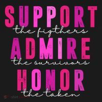 Support The Fighter Admire The Survivor Honor The Taken Cancer Awareness Toddler Hoodie thumb 2