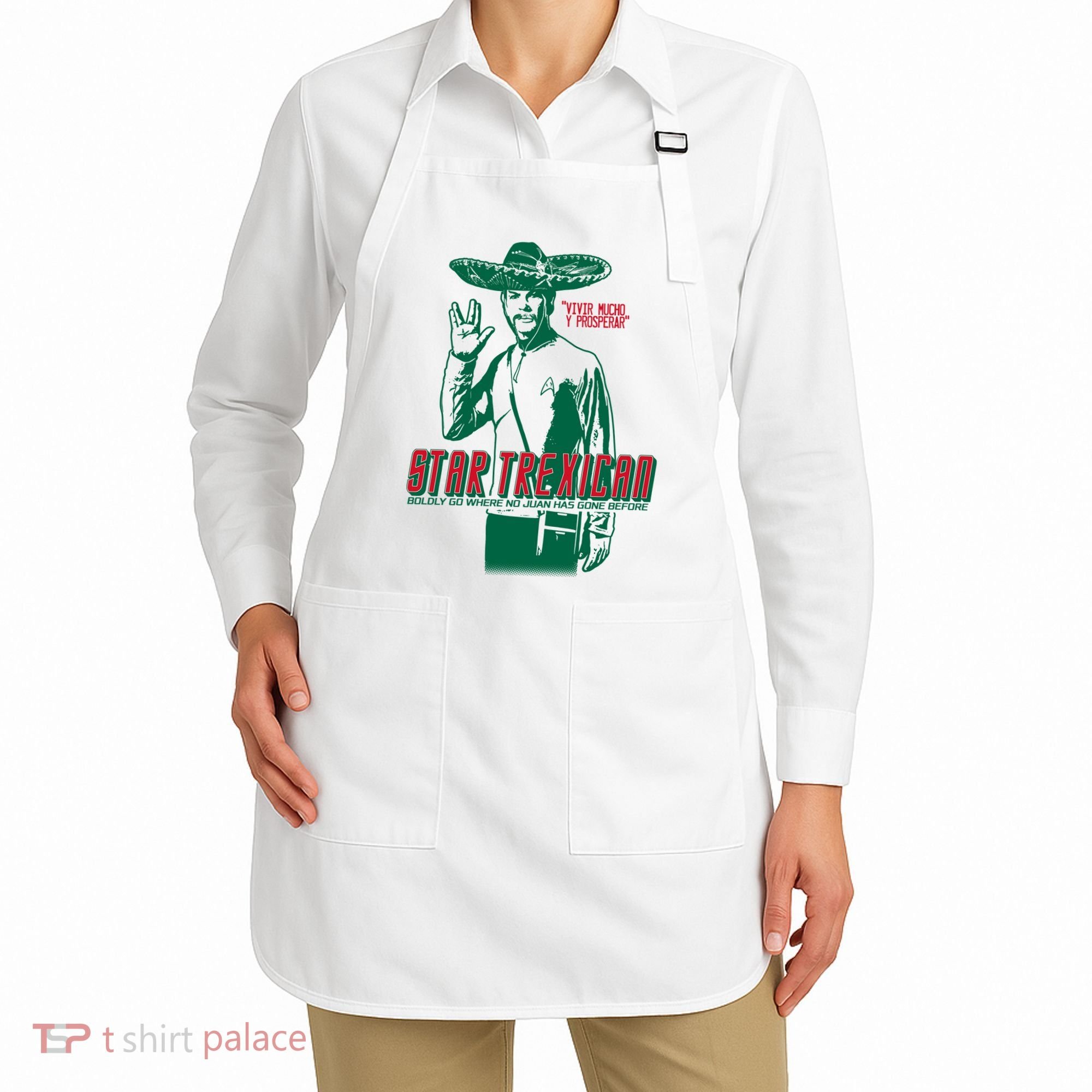 Star Trexican Funny Mexican Parody Prosperar Apron