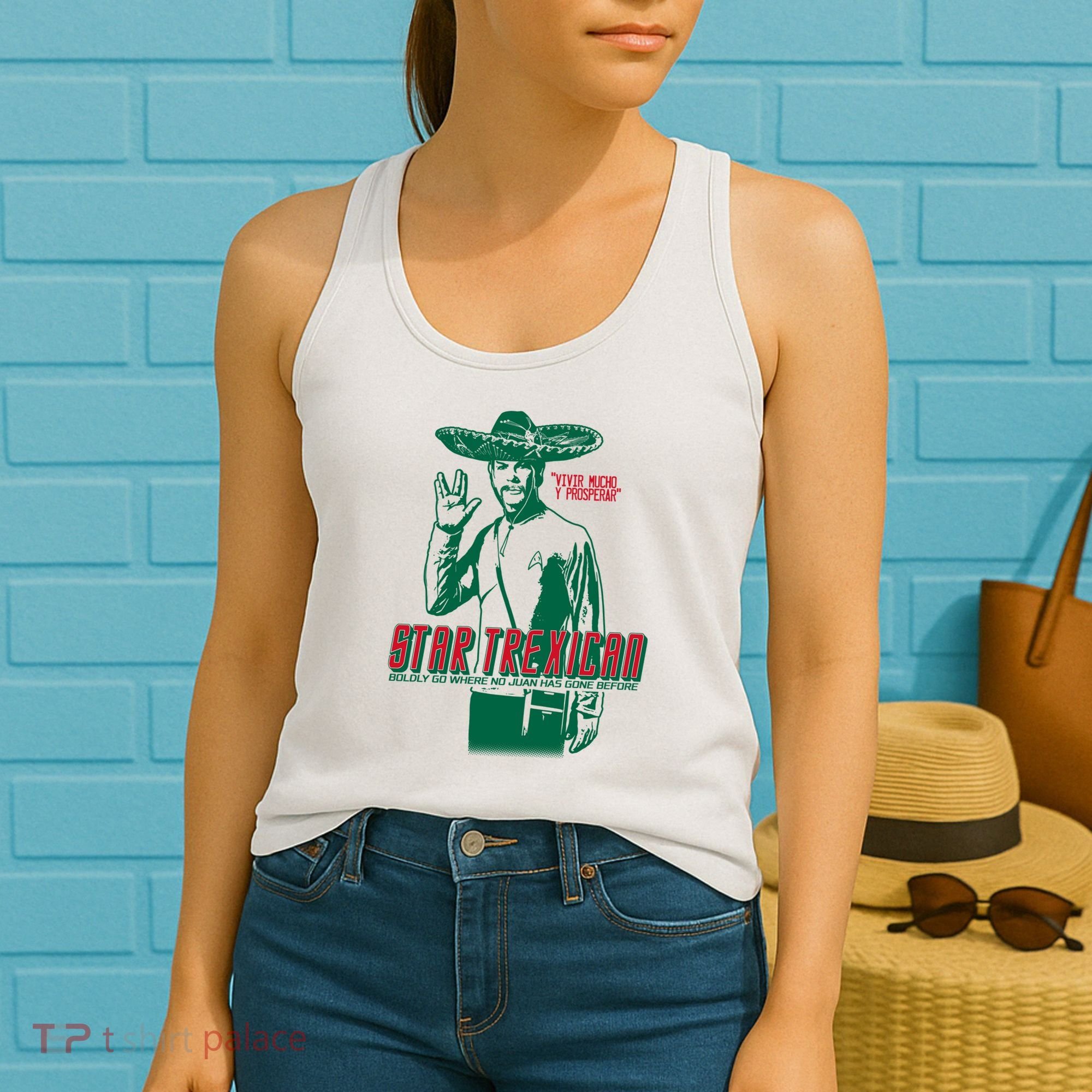 Star Trexican Funny Mexican Parody Prosperar Women's Tank Top