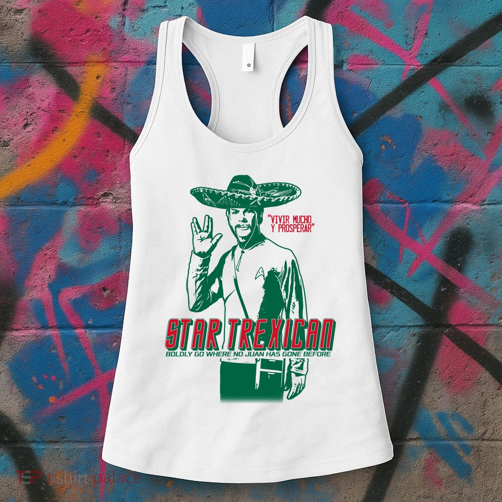 Star Trexican Funny Mexican Parody Prosperar Women's Tank Top