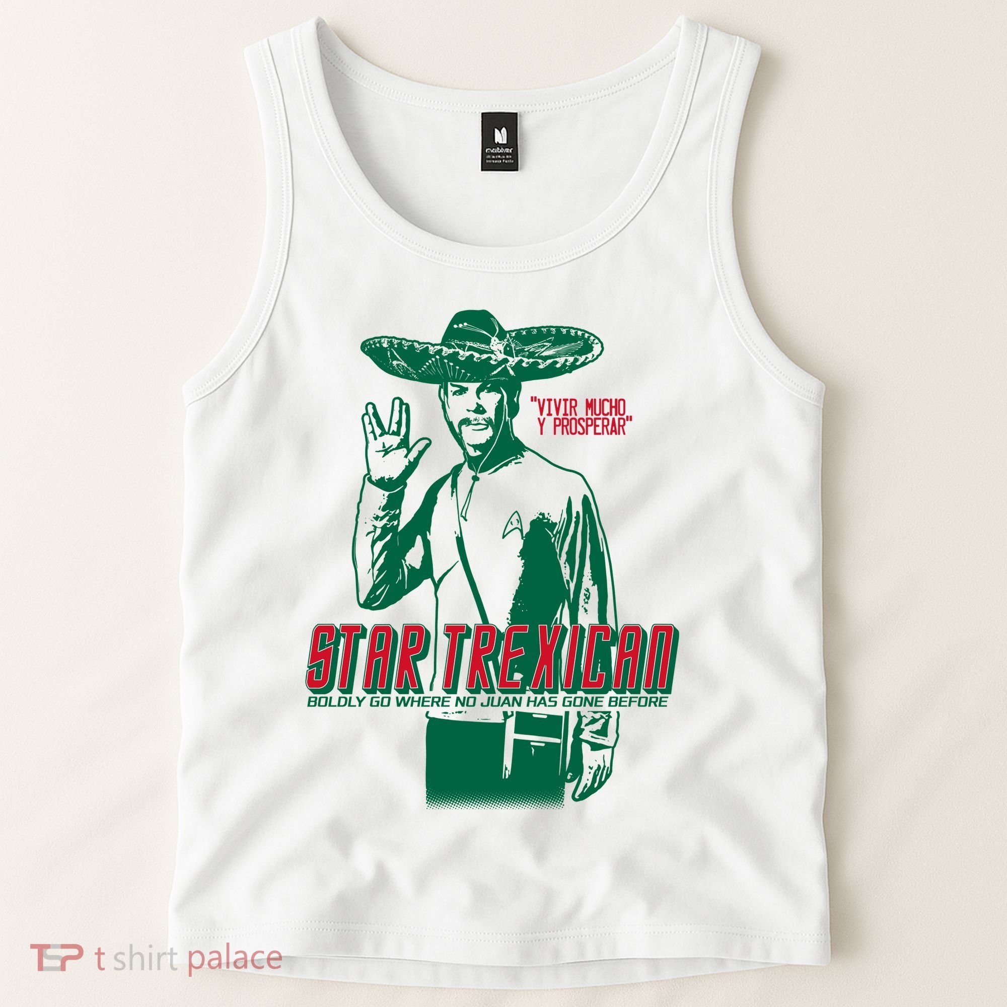 Star Trexican Funny Mexican Parody Prosperar Tank Top