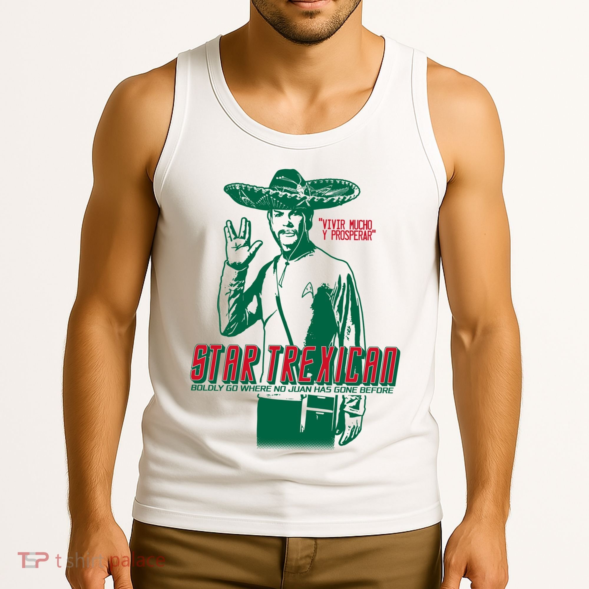 Star Trexican Funny Mexican Parody Prosperar Tank Top