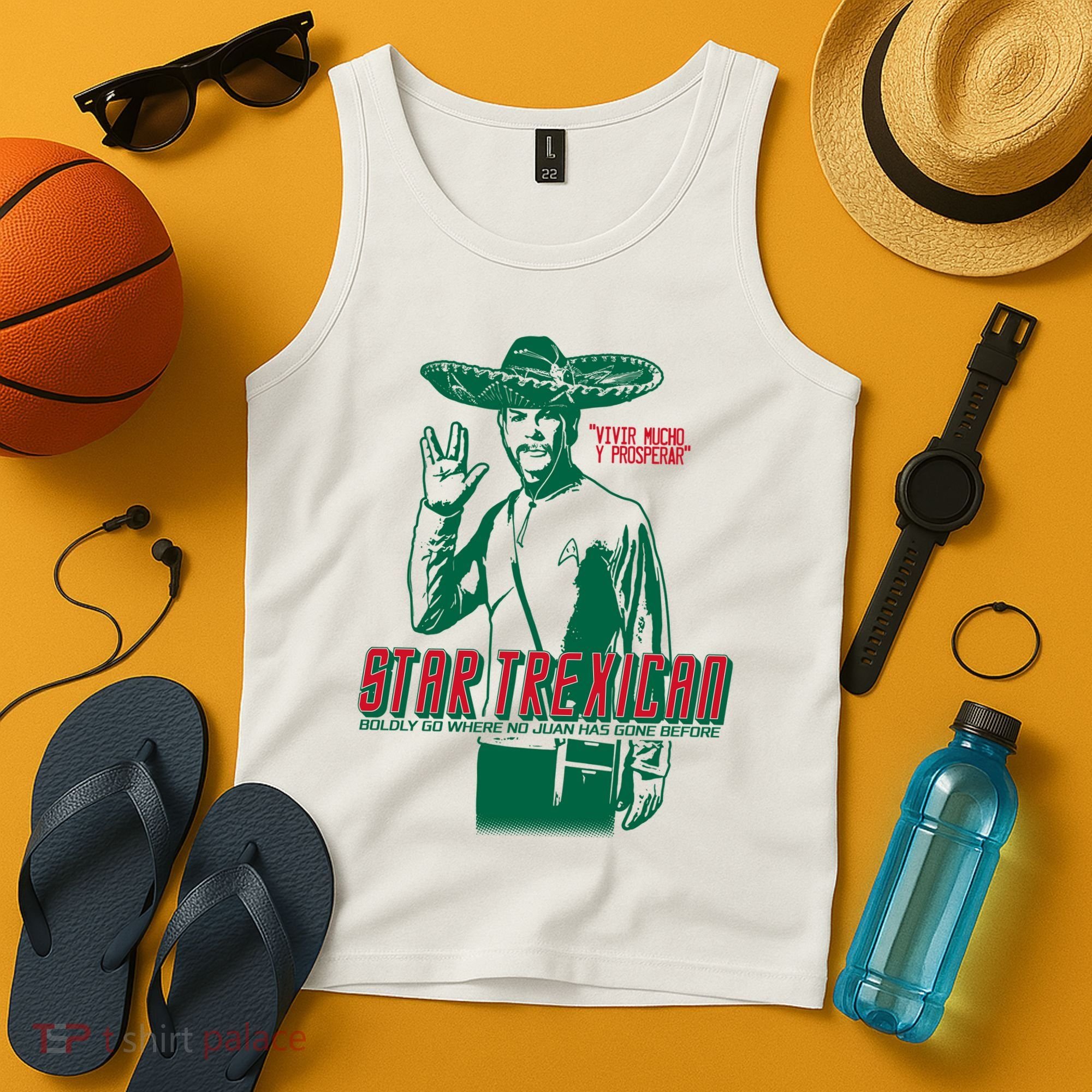 Star Trexican Funny Mexican Parody Prosperar Tank Top