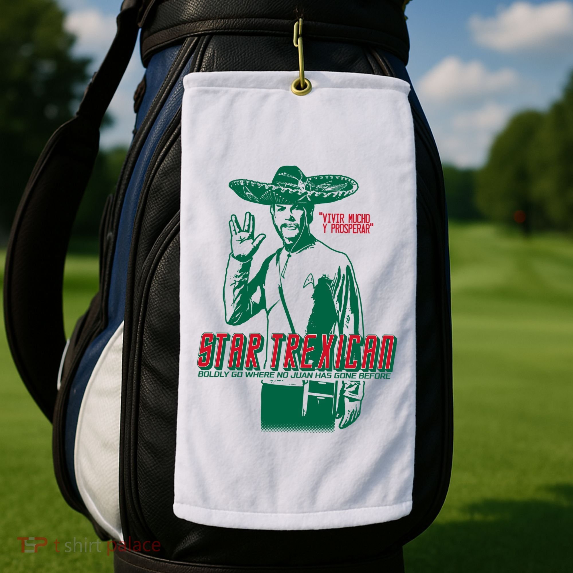 Star Trexican Funny Mexican Parody Prosperar Golf Towel