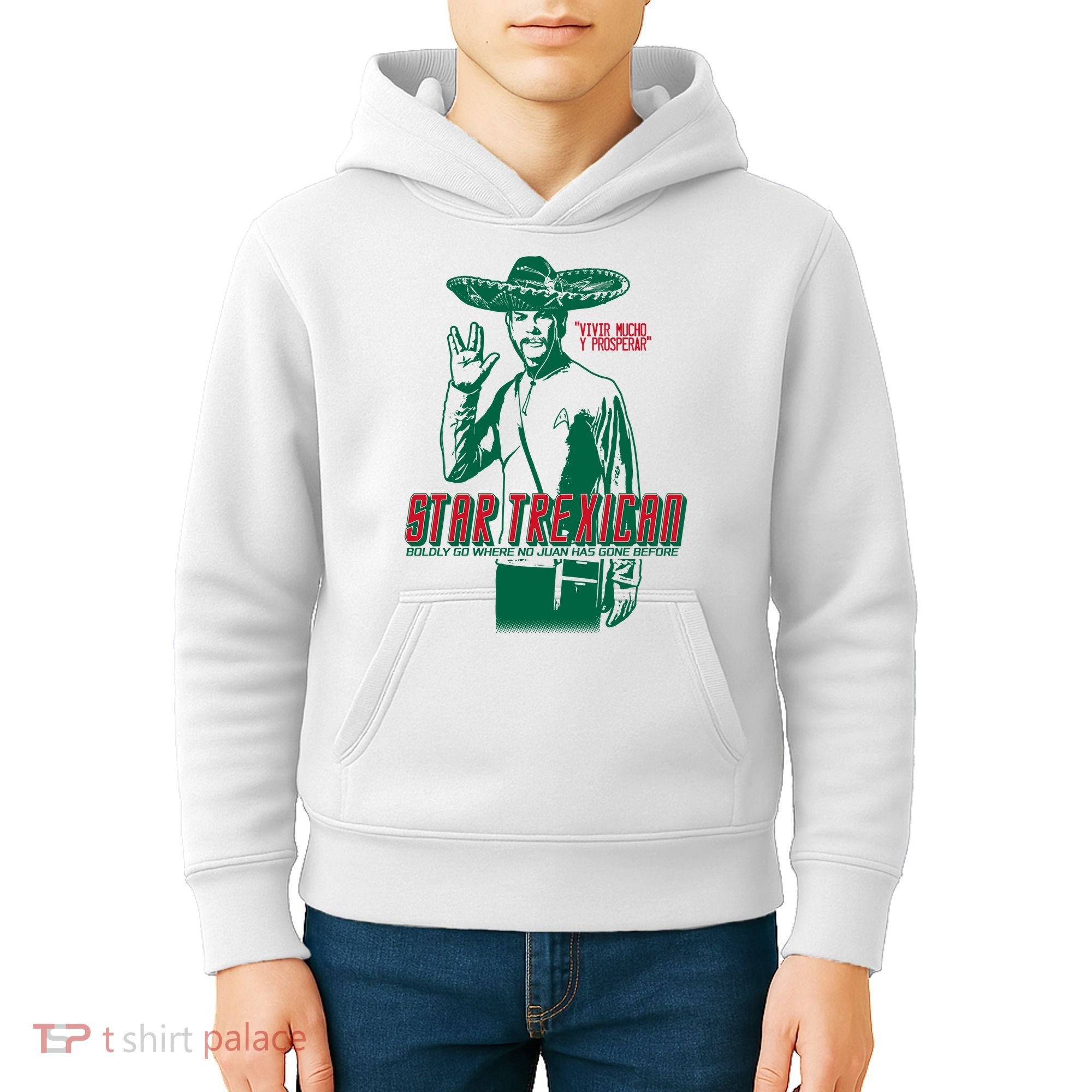 Star Trexican Funny Mexican Parody Prosperar Kids Hoodie