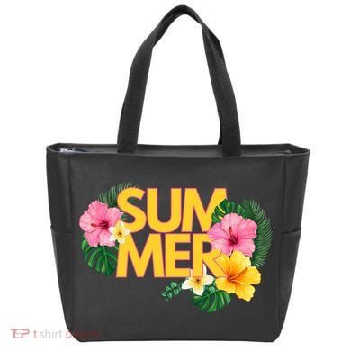 Summer Tropical Floral Tote Bag