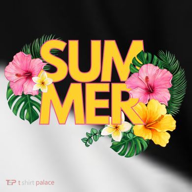 Summer Tropical Floral Toddler Fine Jersey T-Shirt