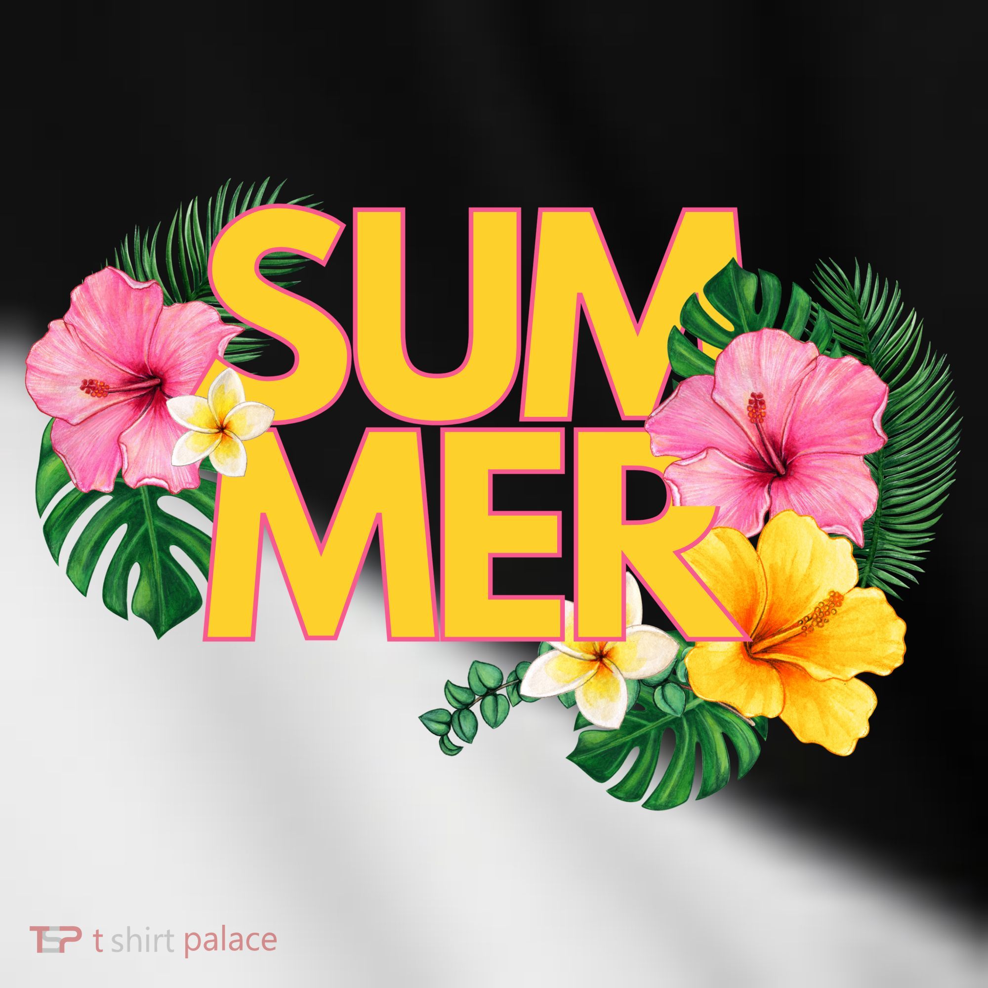 Summer Tropical Floral Toddler Fine Jersey T-Shirt