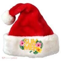 Summer Tropical Floral Santa Hat thumb 0