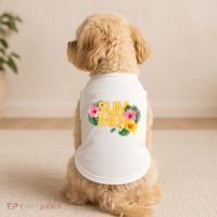 Summer Tropical Floral Doggie Tank thumb 2