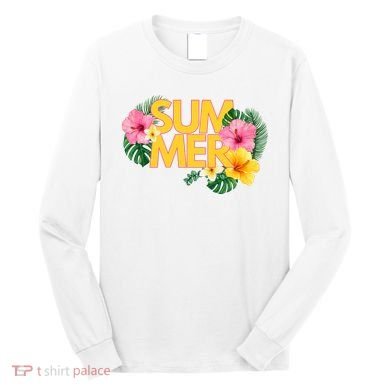 Summer Tropical Floral Long Sleeve Shirt