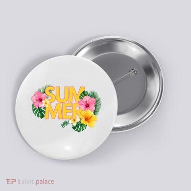 Summer Tropical Floral Button