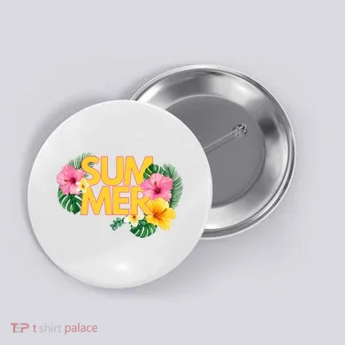 Summer Tropical Floral Button