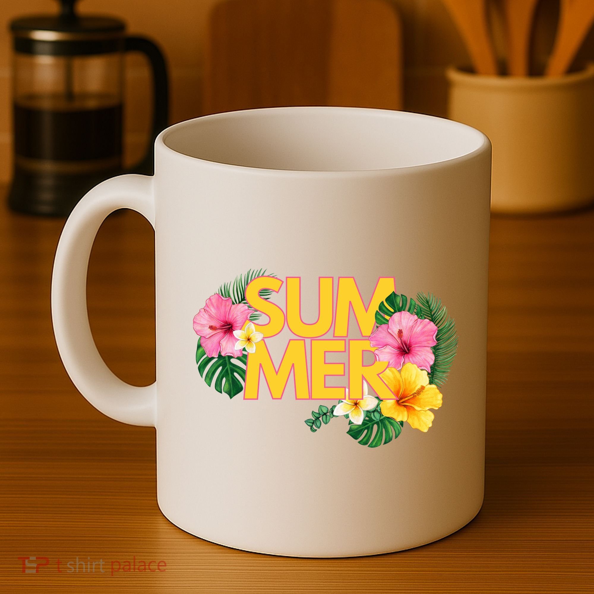 Summer Tropical Floral Coffee Mug