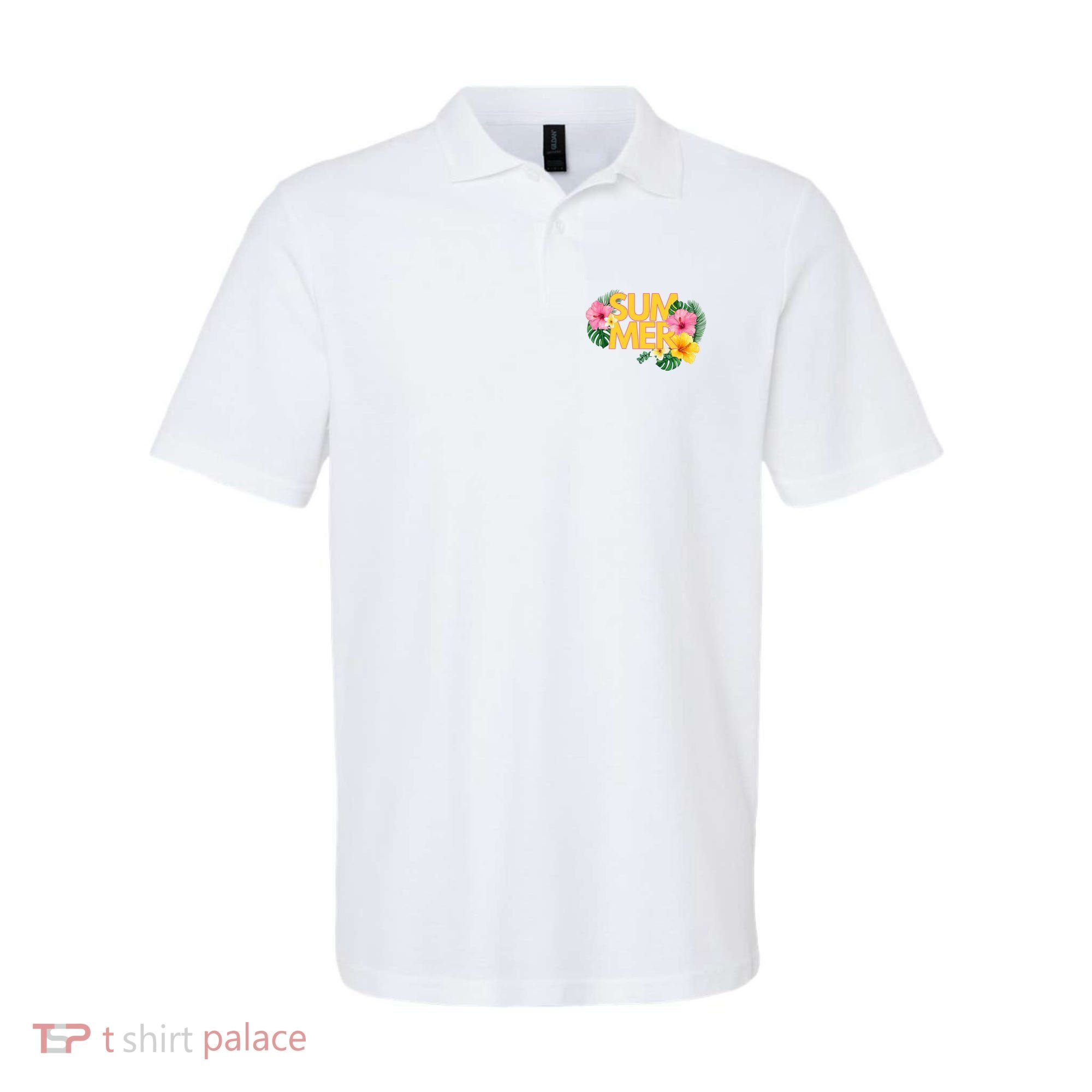 Summer Tropical Floral Polo