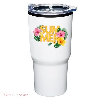 Summer Tropical Floral Tumbler