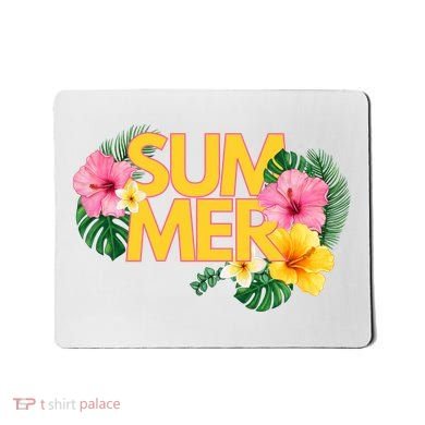 Summer Tropical Floral Mousepad