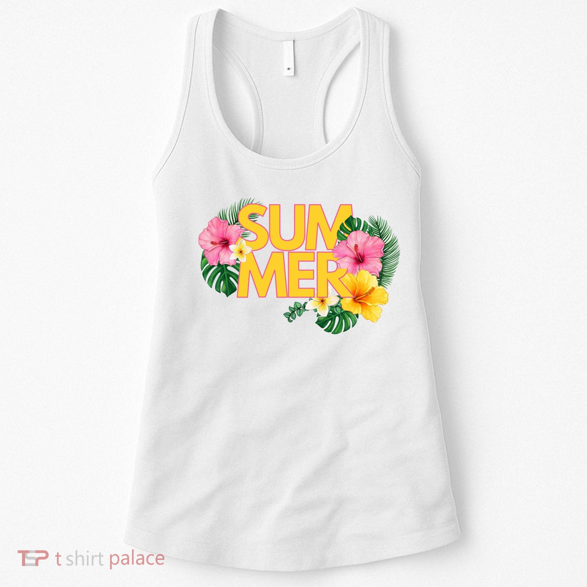 Summer Tropical Floral Women's Tank Top