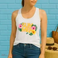 Summer Tropical Floral Women's Tank Top thumb 2