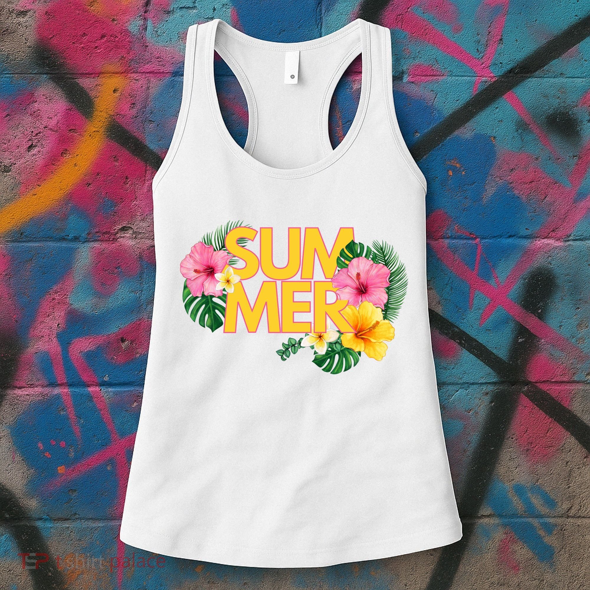 Summer Tropical Floral Women's Tank Top