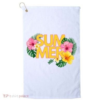 Summer Tropical Floral Golf Towel