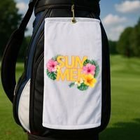Summer Tropical Floral Golf Towel thumb 2