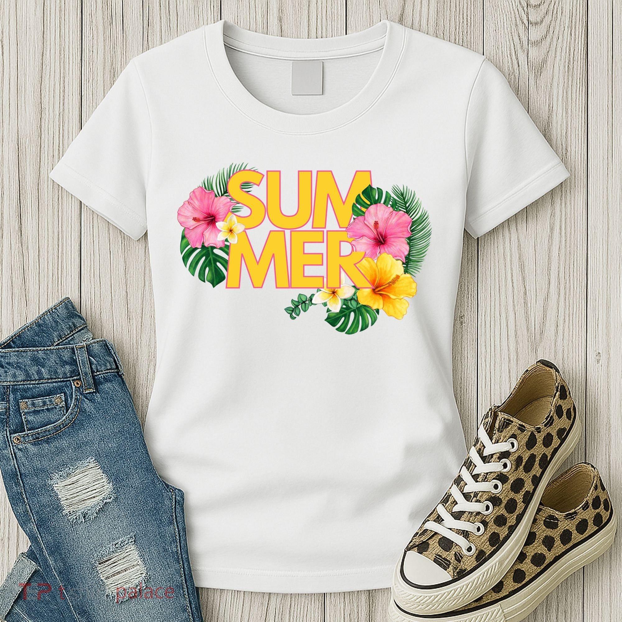Summer Tropical Floral Women's T-Shirt