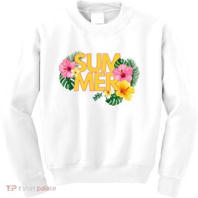Summer Tropical Floral Kids Sweatshirt