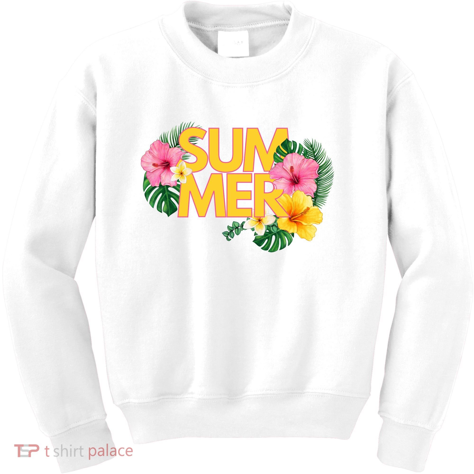 Summer Tropical Floral Kids Sweatshirt